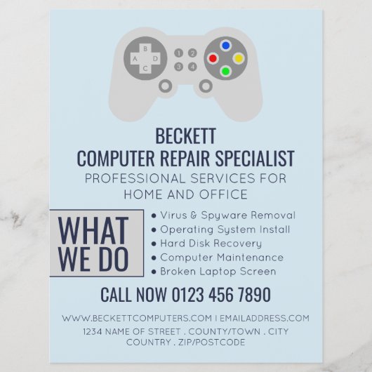 I.T./Computers, de Specialist van de Reparatie van Flyer (Voorkant)