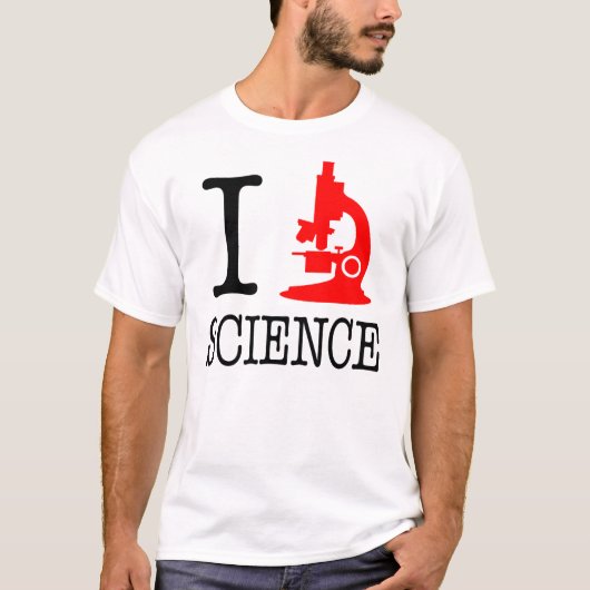 I T-shirt de lumière de la Science de microscope (Devant)