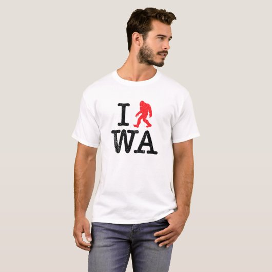 I T-shirt de Squatch WA (Washington) (Devant entier)