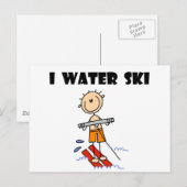 I T-shirts en giften voor de waterskki Briefkaart (Voorkant / Achterkant)