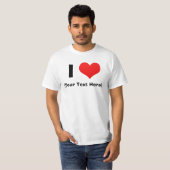 I T-shirts personnalisés par coeur (Devant entier)