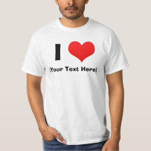 I T-shirts personnalisés par coeur