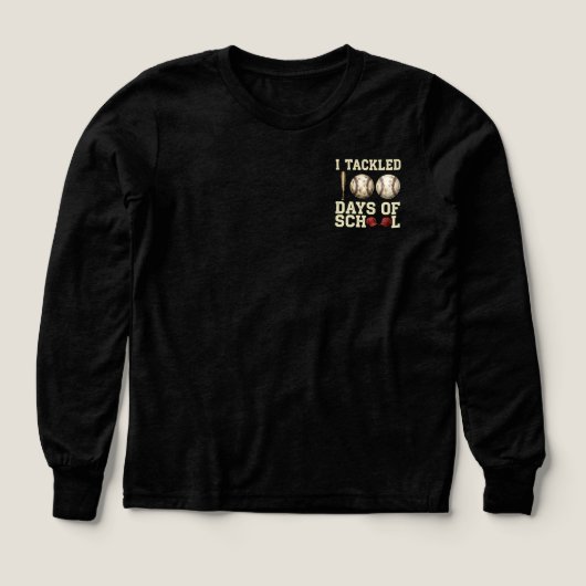 I Tackled 100 Days of School, Baseball Design (Motif recto)