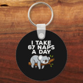 I Take 67 Naps A Day Funny Koala Six Seven Meme  Sleutelhanger (Voorkant)