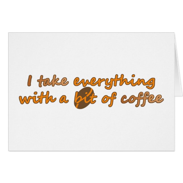 I take everything with a bit of coffee (© Mira) (Devant horizontal)