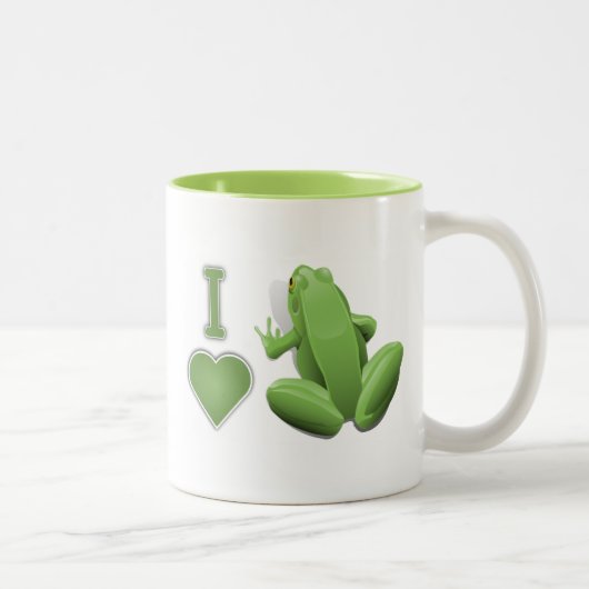 I tasse de grenouilles de coeur (Droit)