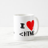 I tasse de HTML de coeur (amour) (Devant droit)
