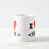 I tasse de HTML de coeur (amour) (Centre)