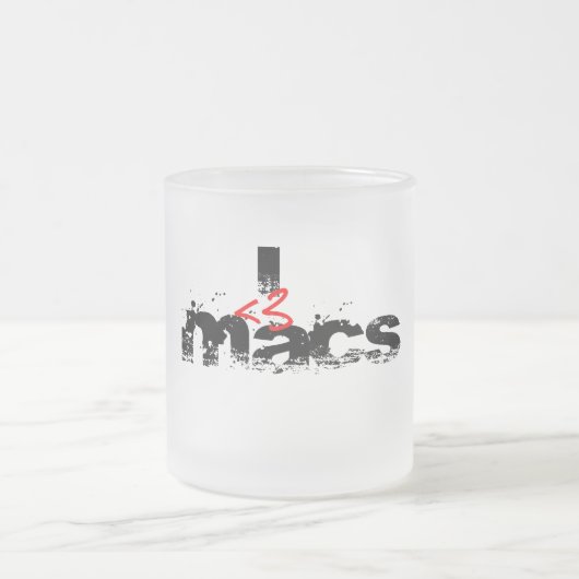 I tasse de Mac d'impers de coeur (rouges) - (Centre)