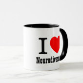 I tasse de Neurodiversity d'AMOUR du coeur (Devant droit)