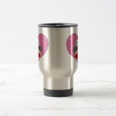 I tasse de voyage de singe de chaussette de coeur (Centre)