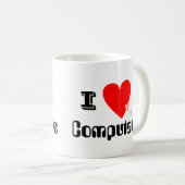 I tasse d'ordinateurs de coeur (amour) (Devant droit)