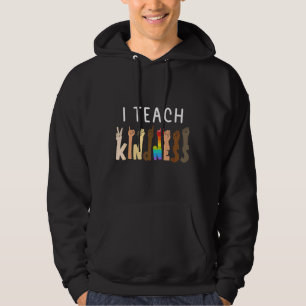 I Teach Kindness Autism African Lgbt Pride Teacher Hoodie