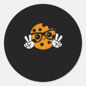 I Teach Smart Cookies Christmas Teacher Teaching X Ronde Sticker (Voorkant)