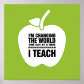 I Teach. Teaching Quote | Typography Art Print (Voorkant)