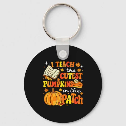 I Teach The Coolest Pumpkins In The Patch Teacher Sleutelhanger (Voorkant)