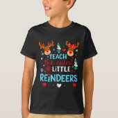 I Teach The Cutest Little Reindeers Teacher Christ T-shirt (Voorkant)