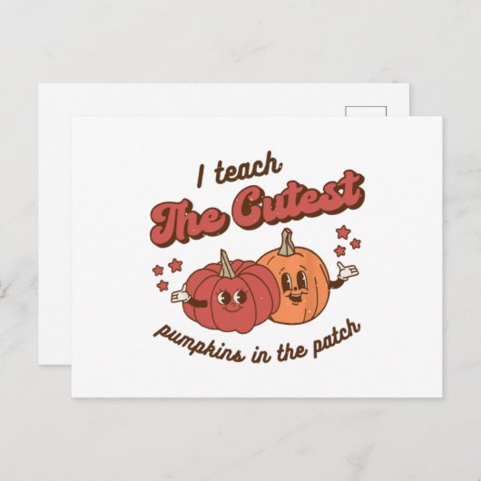I Teach The Cutest Pumpkins In The Patch Halloween Briefkaart (Voorkant / Achterkant)
