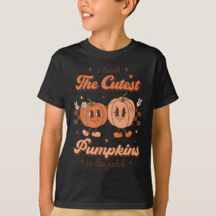 I Teach The Cutest Pumpkins In The Patch Retro Tea T-shirt