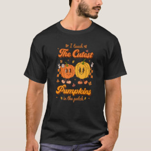 I Teach The Cutest Pumpkins In The Patch Retro Tea T-shirt