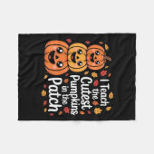 I Teach The Cutest Pumpkins In The Patch Teacher H Fleece Deken (Voorkant (Horizontaal))