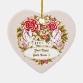 I Thee Wed aangepaste bruiloft ornament (Voorkant)