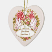 I Thee Wed  aangepaste trouwornament Keramisch Ornament (Links)