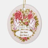 I Thee Wed  aangepaste trouwornament Keramisch Ornament (Links)