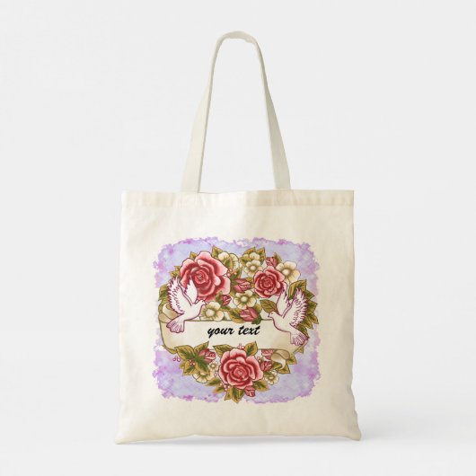 I Thee Wed bruiloft canvas tas (Achterkant)