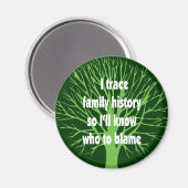 I Trace Family History Magneet (Voorkant / Achterkant)