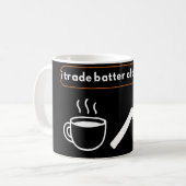 I Trade Better After Coffee Trader Humor Koffiemok (Voorkant links)
