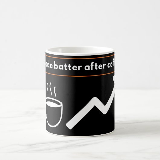 I Trade Better After Coffee Trader Humor Koffiemok (Center)