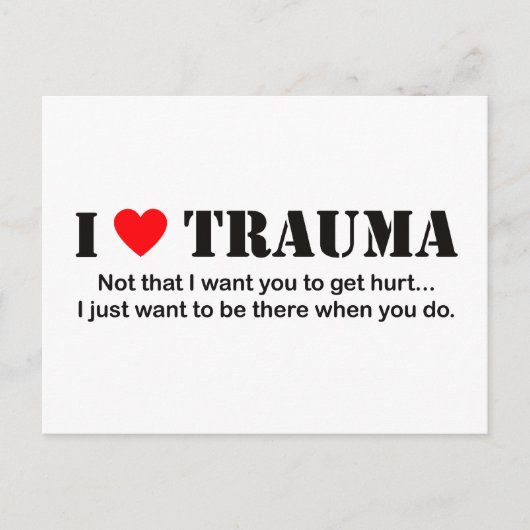 I Trauma Briefkaart (Voorkant)