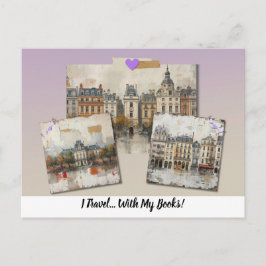 I Travel... With My Books!  Briefkaart