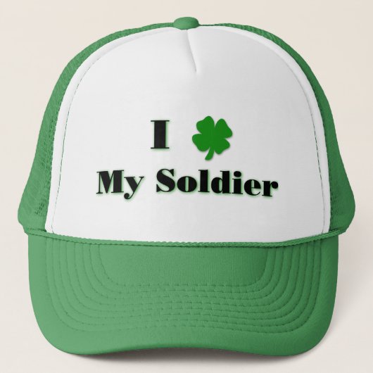 I (trèfle) mon casquette de vert de soldat (Devant)