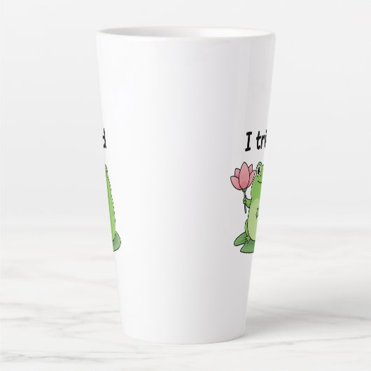 "I Tried" Froggy Effort Design Latte Mok (Voorkant)