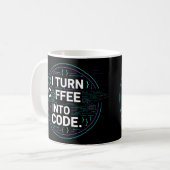 I Turn Coffee Into Code – Funny Progra Koffiemok (Voorkant links)