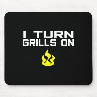 I turn grills on funny bbq grilling  muismat