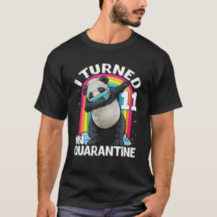 I Turned 11 In Quarantine Dabbing Panda 11Th Birth T-shirt