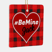 I ♥ U I Love You Buffalo Plaid Ornement (Droite)