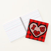 I ♥ U I Love You Buffalo Plaid Spiral Carnet (Intérieur)
