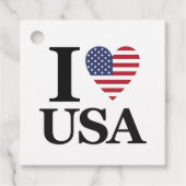 "I ❤️ USA" BEDANKJES LABELS (Voorkant)