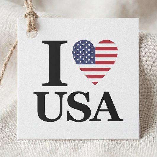 "I ❤️ USA" BEDANKJES LABELS