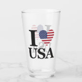 "I ❤️ USA" GLAS (Achterkant)