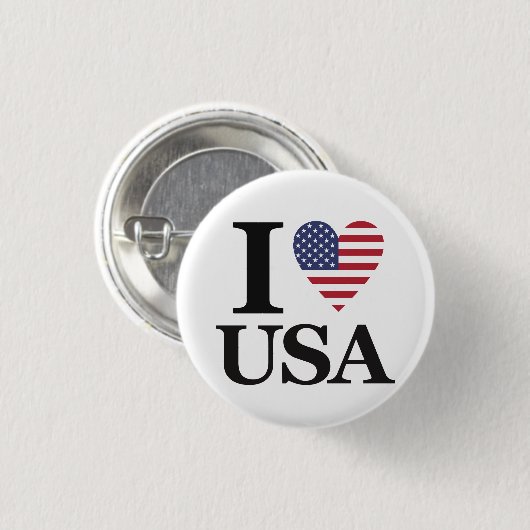 "I ❤️ USA" Statement Button (Voorkant /achterkant)