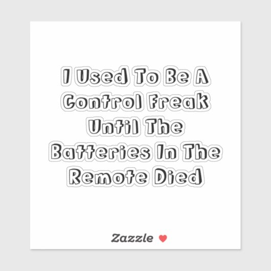 I Used To Be A Control Freak Sticker (Vel)