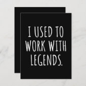 I USED TO WORK WITH LEGENDS SAVE THE DATE (Voorkant / Achterkant)