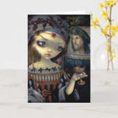 "I Vampiri:  Wenskaart Lucrezia Borgia" Kaart (Gele Bloem)