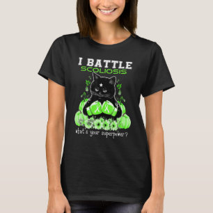 I vecht tegen coliosis Awareness Cat T-shirt