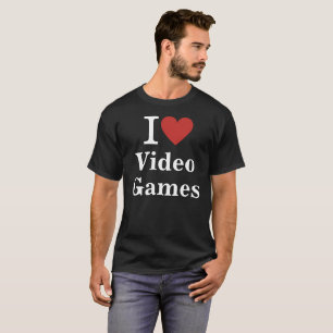 I ❤️ Videospellen AANGEPASTE Mannen T-shirt